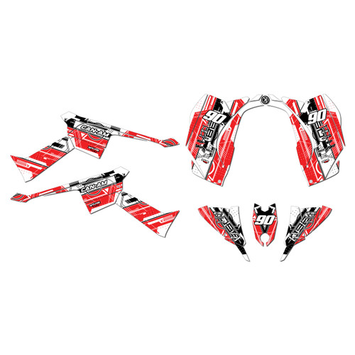 canam ds90 graphics kit 2008-2022 future series red