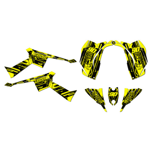 canam ds90 graphics kit 2008-2022 future series yellow
