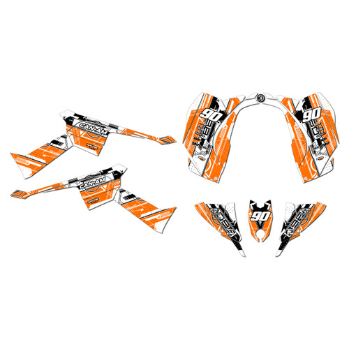 canam ds90 graphics kit 2008-2022 future series orange