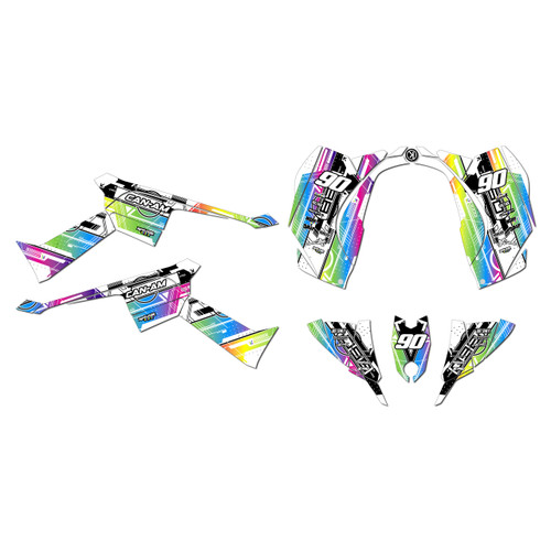 canam ds90 graphics kit 2008-2022 future series rainbow