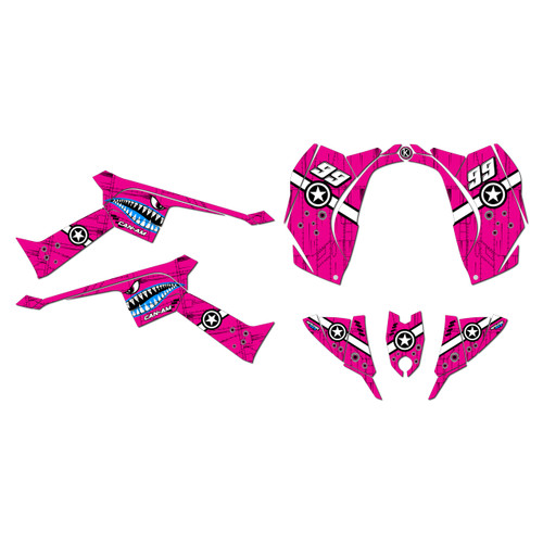 canam ds70 graphics kit 2008-2022 predator series magenta