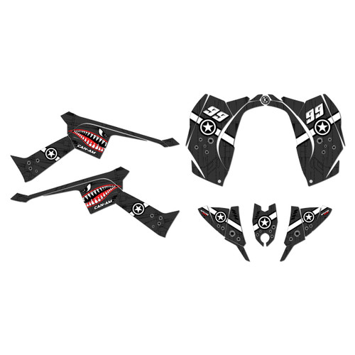 canam ds70 graphics kit 2008-2022 predator series smoke