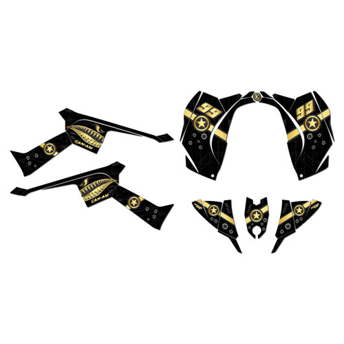 canam ds70 graphics kit 2008-2022 predator series gold