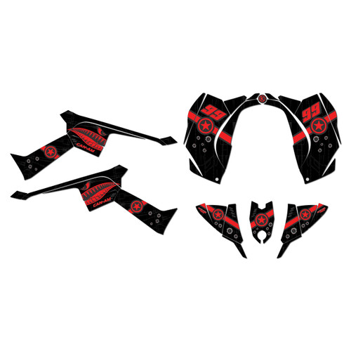 canam ds70 graphics kit 2008-2022 predator series red-shift
