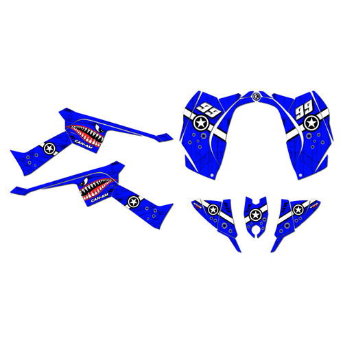 canam ds90 graphics kit 2008-2022 predator series blue