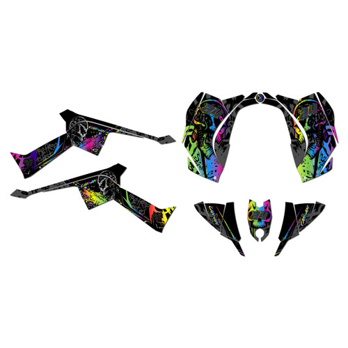 canam ds70 graphics kit 2008-2022 revolt series rainbow