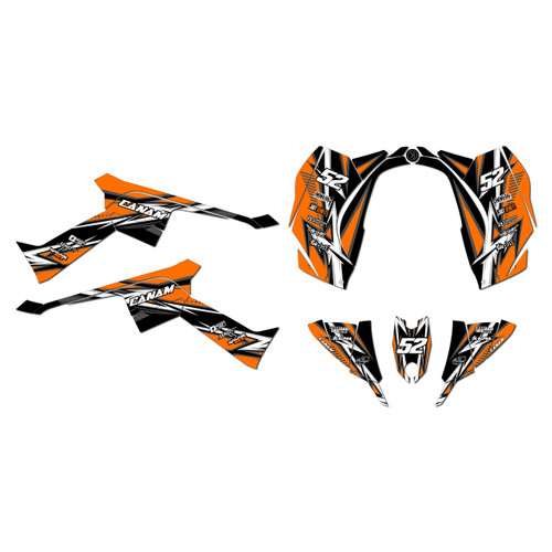 canam ds90 graphics kit 2008-2022 shred series orange