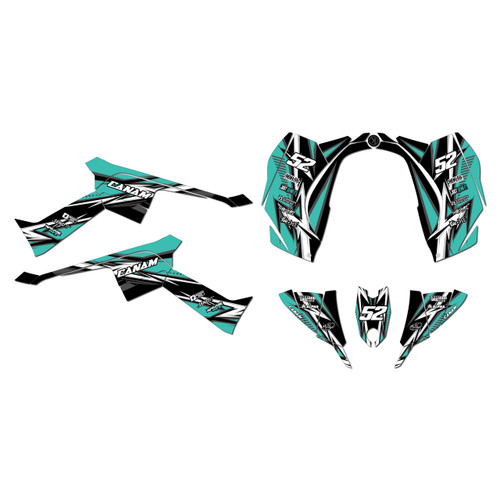 canam ds90 graphics kit 2008-2022 shred series teal