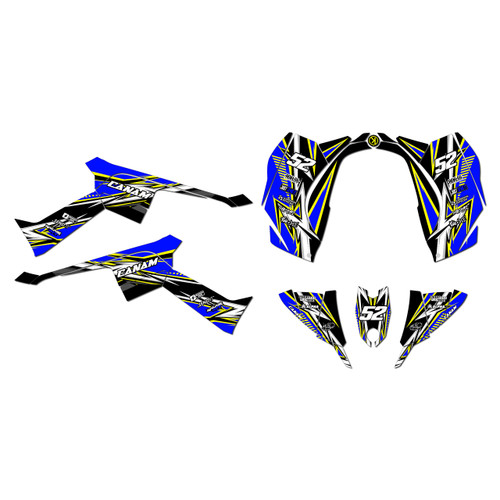 canam ds70 graphics kit 2008-2022 shred series blue