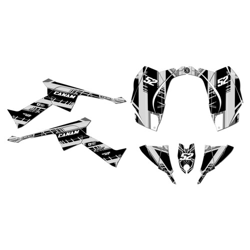 canam ds90 graphics kit 2008-2022 swift series white