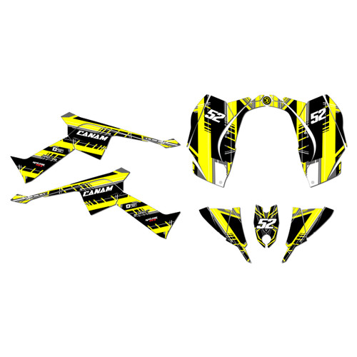 canam ds70 graphics kit 2008-2022 swift series yellow