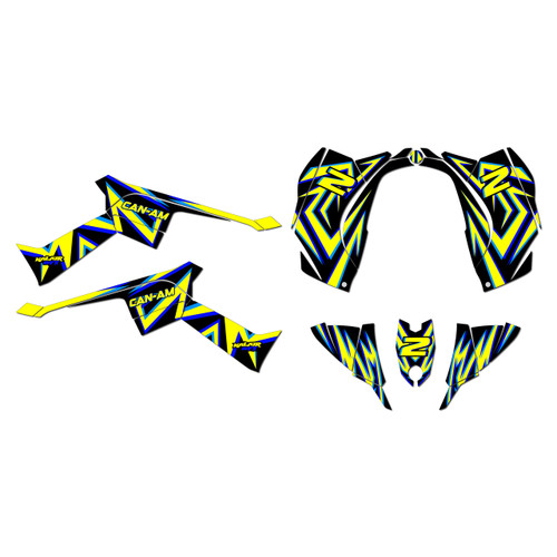 canam ds90 graphics kit 2008-2022 vision series yellow