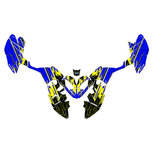 polaris outlaw90 graphics kit 2002-2026 fracture series blue