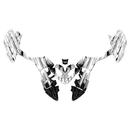 polaris outlaw90 graphics kit 2002-2026 fracture series white
