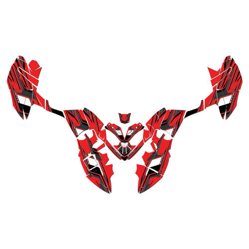 polaris outlaw90 graphics kit 2002-2026 klutch series red