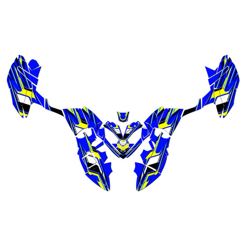 polaris outlaw90 graphics kit 2002-2026 klutch series blue