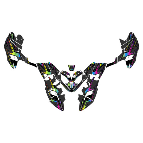 polaris outlaw90 graphics kit 2002-2026 klutch series rainbow