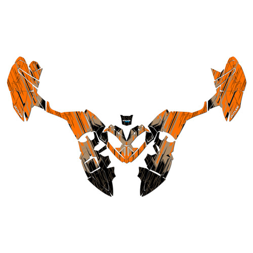 polaris outlaw110 graphics kit 2002-2026 fracture series orange