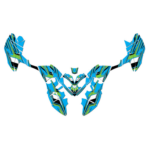 polaris outlaw110 graphics kit 2002-2026 klutch series cyan