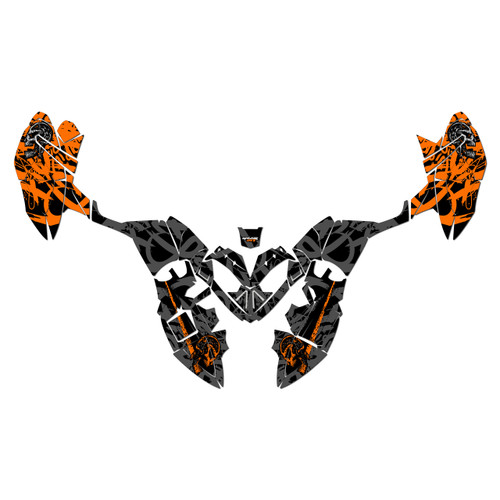 polaris outlaw90 graphics kit 2002-2026 revolt series orange