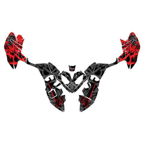polaris outlaw110 graphics kit 2002-2026 revolt series red