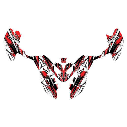 polaris outlaw90 graphics kit 2002-2026 shred series red