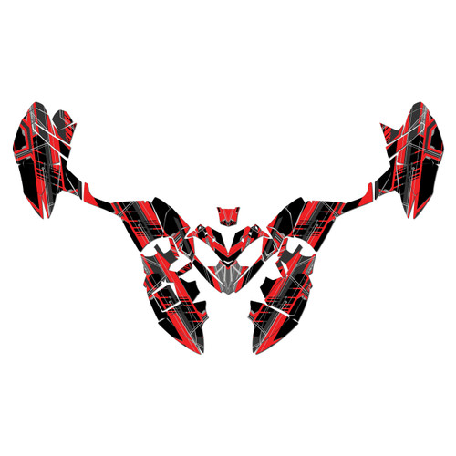 polaris outlaw90 graphics kit 2002-2026 swift series red