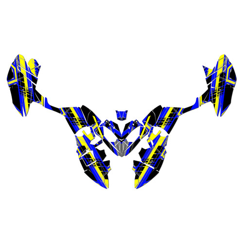 polaris outlaw110 graphics kit 2002-2026 swift series yellow