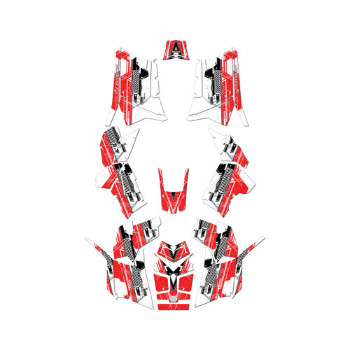 polaris scrambler850 graphics kit 2013-2026 future series red