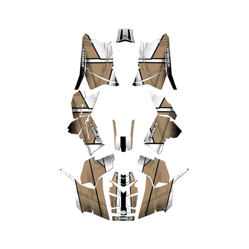 polaris scrambler850 graphics kit 2013-2026 paint series tan