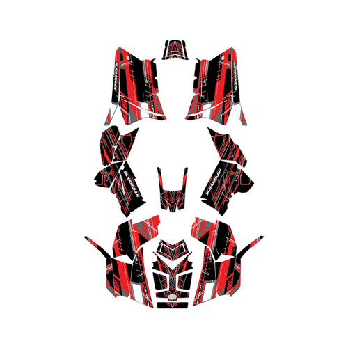 polaris scrambler850 graphics kit 2013-2026 swift series red