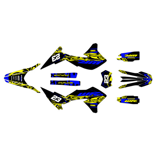 yamaha wr250r graphics kit 2008-2021 acid series yellow
