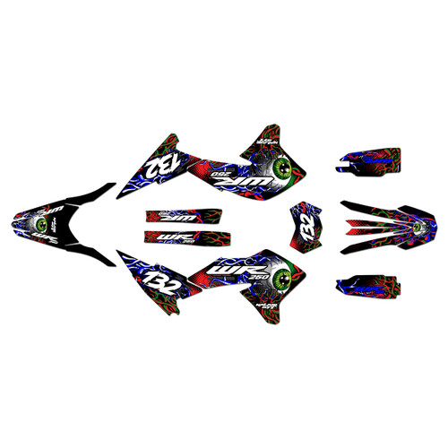 yamaha wr250r graphics kit 2008-2021 core series red