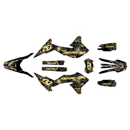 yamaha wr250r graphics kit 2008-2021 core series gold