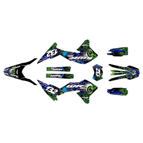yamaha wr250x graphics kit 2008-2021 core series blue