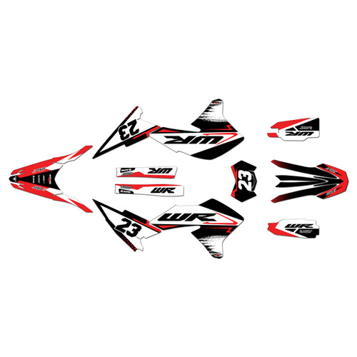 yamaha wr250r graphics kit 2008-2021 evader series red