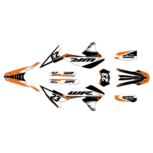 yamaha wr250r graphics kit 2008-2021 evader series orange