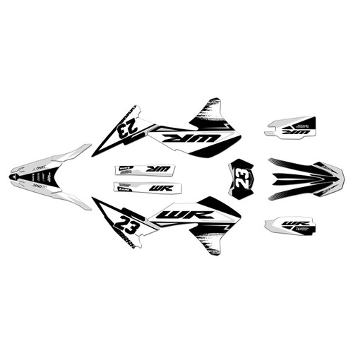 yamaha wr250r graphics kit 2008-2021 evader series white