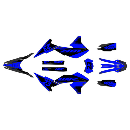 yamaha wr250r graphics kit 2008-2021 evader series blue-shift