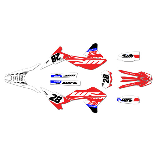 yamaha wr250r graphics kit 2008-2021 factory series red