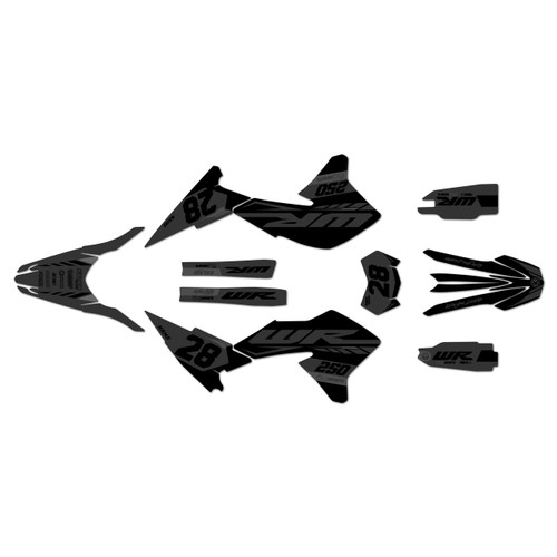 yamaha wr250r graphics kit 2008-2021 factory series smoke