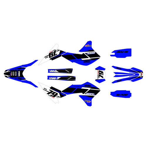 yamaha wr250r graphics kit 2008-2021 future series blue