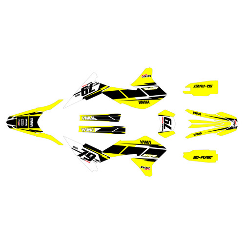 yamaha wr250x graphics kit 2008-2021 future series yellow