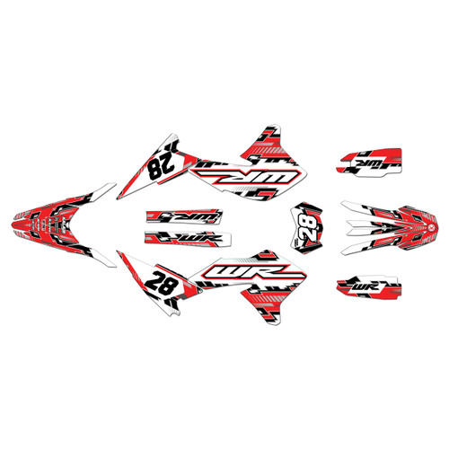 yamaha wr250x graphics kit 2008-2021 incision series red