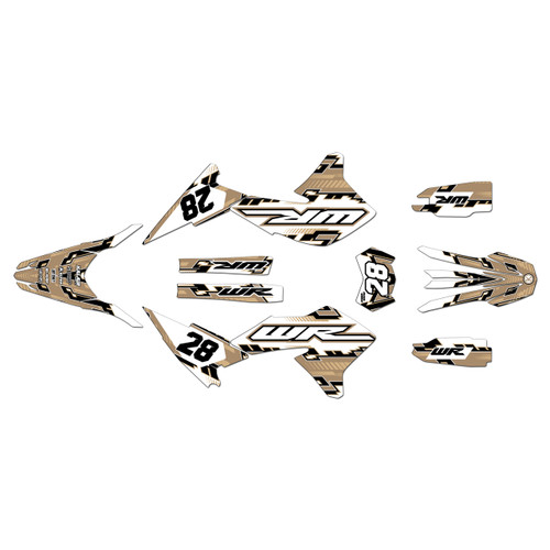 yamaha wr250x graphics kit 2008-2021 incision series tan