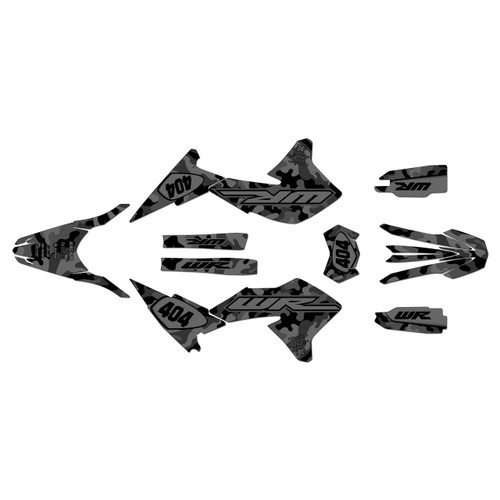 yamaha wr250x graphics kit 2008-2021 invasion series smoke