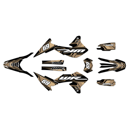yamaha wr250r graphics kit 2008-2021 klutch series tan