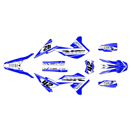 yamaha wr250r graphics kit 2008-2021 lethal series blue