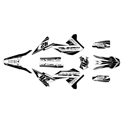yamaha wr250r graphics kit 2008-2021 lethal series white