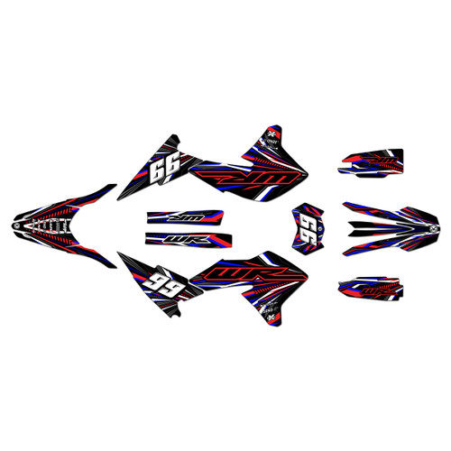 yamaha wr250x graphics kit 2008-2021 prime series red